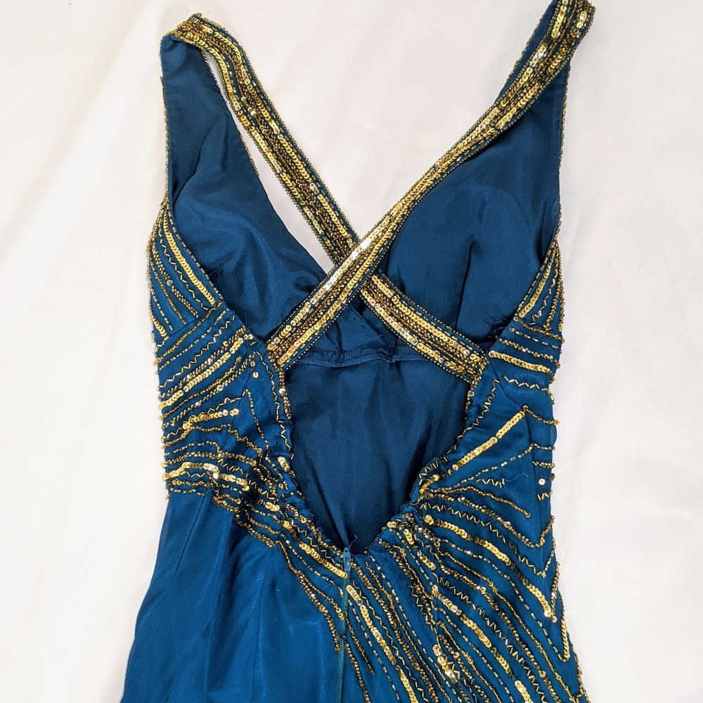 Cassandra Stone Mermaid sequin prom dress